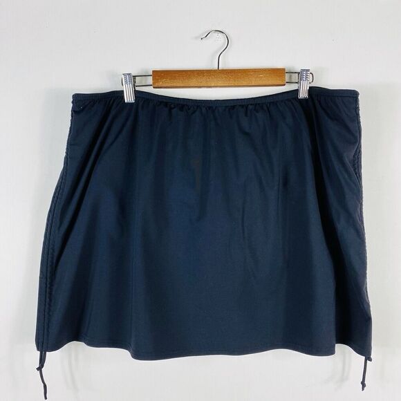 Lands End Plus Size 22 Swim Skirt Bottoms Black - Picture 1 of 5